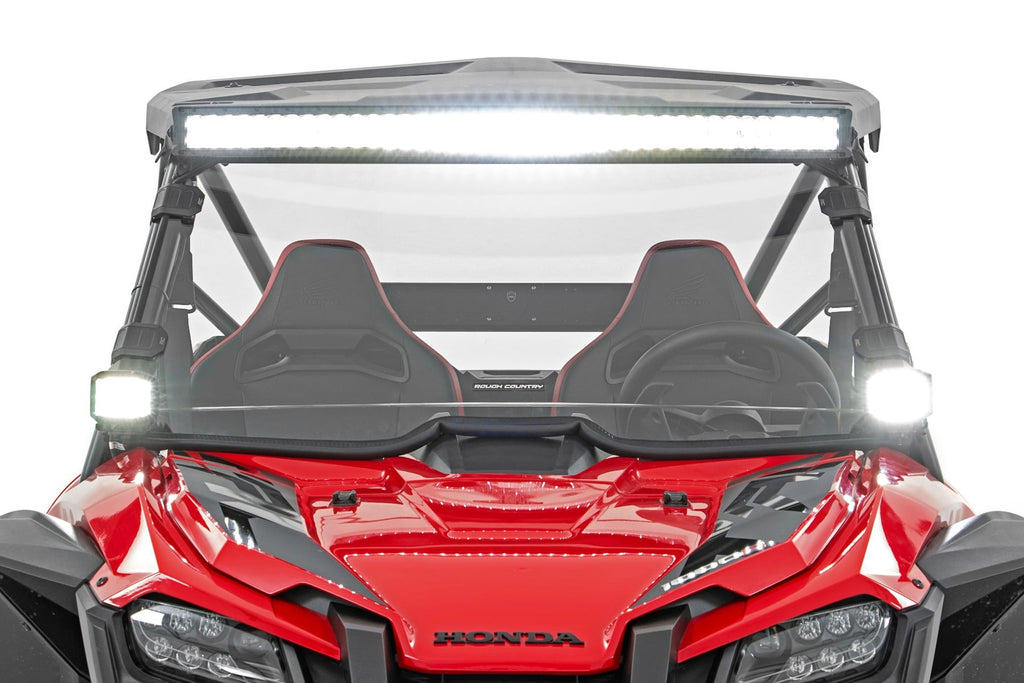 LED Light Kit | Front Mount | 40" Black Dual Row | White DRL | Honda Talon 1000
