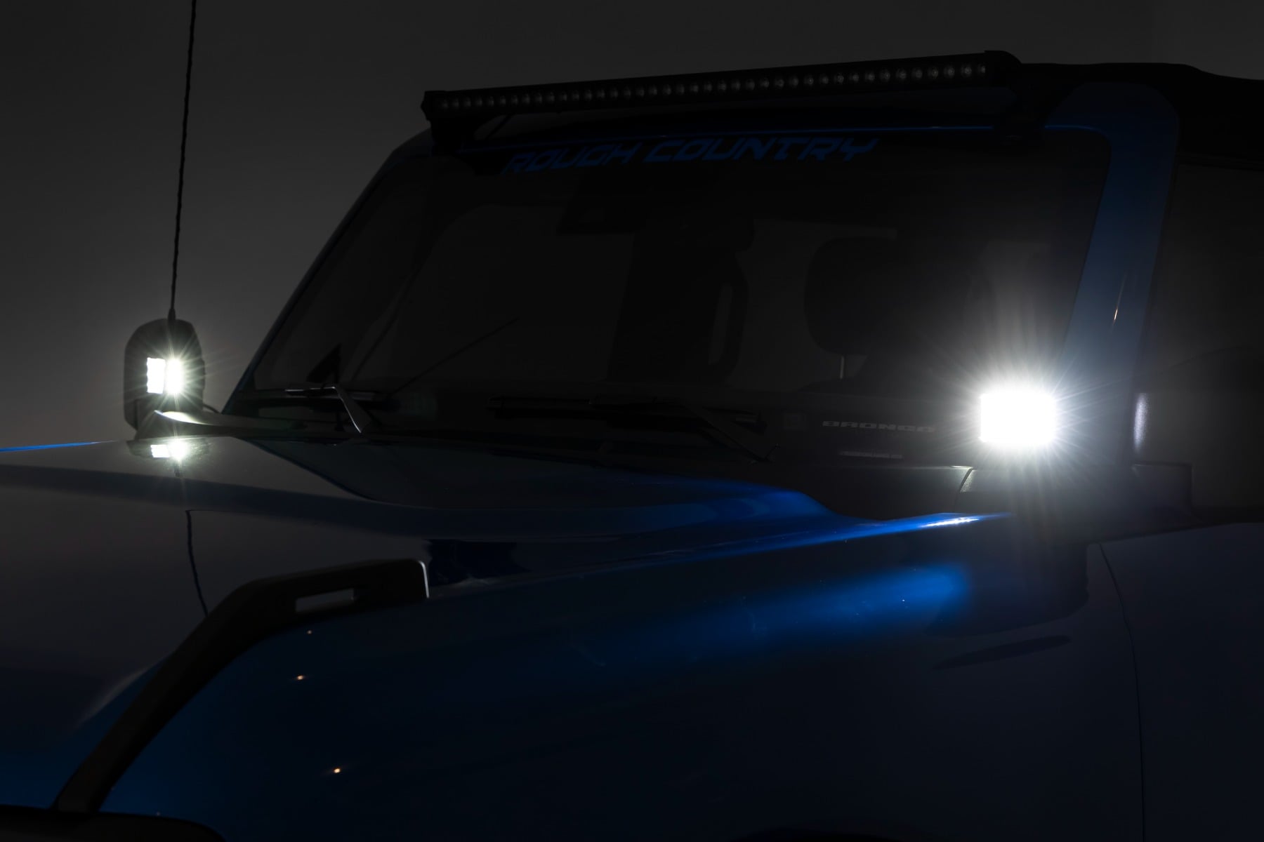 LED Light Kit | Ditch Mount | 2" Black Pair | Spot Pattern | Ford Bronco (21-26)